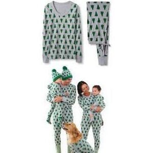 Hanna Andersson Womens Christmas Tree Henley Top Sz XS Jogger Pants XS